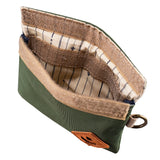 Revelry The Mini Confidant Smell Proof Stash Bag open view showing interior pockets