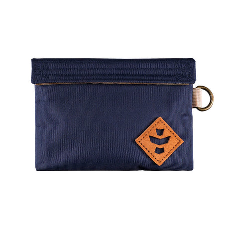 Revelry The Mini Confidant Smell Proof Navy Blue Stash Bag front view on white background