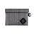 Revelry The Mini Confidant Smell Proof Stash Bag in Striped Dark Grey, Front View