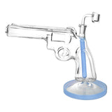 9" Revolver Dab Rig with Stand, 14mm Female Joint, Borosilicate Glass, Side View