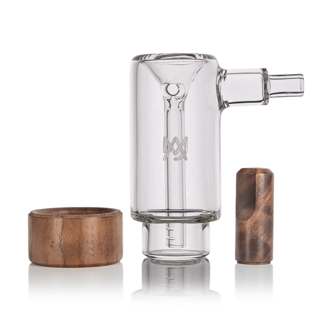 MJ Arsenal Alpine Series Steamboat Bubbler with wooden carb cap, front view on white background