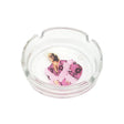 Ric Flair Drip Glass Ashtray with Pink Boa Design - Top View on White Background