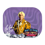 Ric Flair Drip Metal Rolling Tray featuring vibrant graphics, durable design, top view