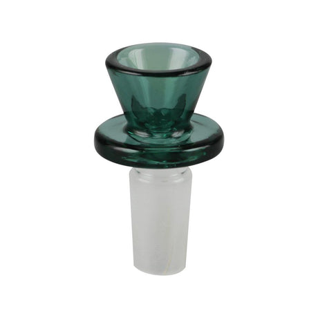 Clear borosilicate glass herb slide with heavy wall and 14mm joint, featuring a ringed design for easy handling.