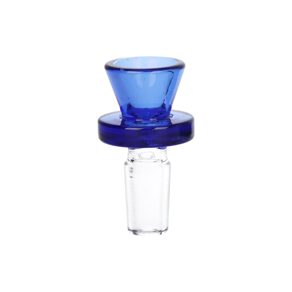 Six borosilicate glass herb slides with a ring grip and frosted 14mm male joints for 14mm female pipes