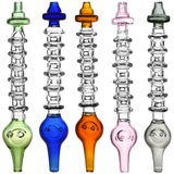 Rings of Enlightenment Glass Dab Straw | 6" | Assorted Colors | 5ct Bundle