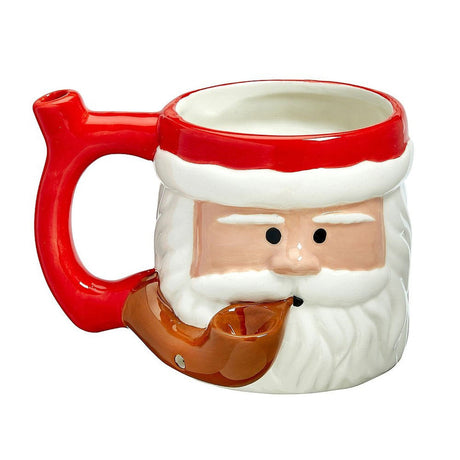 Fashion Craft Roast & Toast Ceramic Mug designed as Santa Claus with pipe, front view