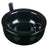 Roast & Toast Cereal Bowl Pipe in Black - Top View with Built-in Smoking Bowl