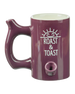 Roast & Toast Ceramic Pipe Mug in Purple - Front View - Ideal for Dry Herbs