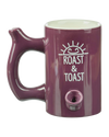 Roast & Toast Ceramic Pipe Mug in Purple - Front View - Ideal for Dry Herbs