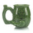 Roast & Toast Ceramic Mug Pipe in Green with 'High Tea' Design - Front View