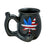 Roast & Toast Ceramic Mug Pipe with American Flag Leaf Design - Front View