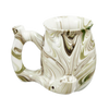 Roast & Toast Marbled Ceramic Pipe Mug in Green, Front View, Ideal for Dry Herbs