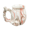Roast & Toast Marbled Ceramic Pipe Mug in Pink - Front View - Ideal for Dry Herbs