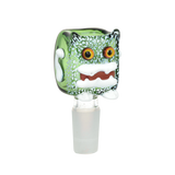 Robot Head Glass Herb Slide | 14mm M | Assorted Colors | 5ct Bundle