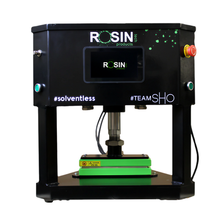 Rosin Tech Pro Touch™ - Sleek Black Desktop Rosin Press with Digital Display, Front View
