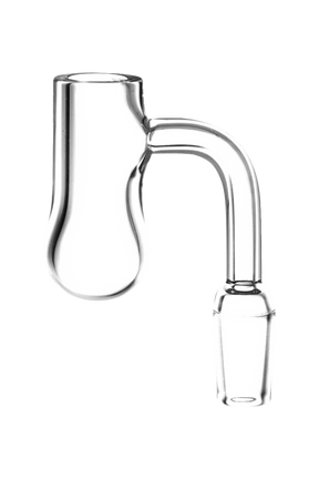 Quartz Round Bottom 2" Deep Banger for Dab Rigs, 14mm Male Joint - Clear Side View