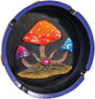 Colorful Round Mushroom Ashtray, Polyresin, 5.75" Diameter, Ideal for Bongs, Top View