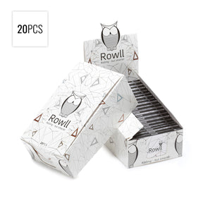 Rowll King Size Extra Slim Rolling Papers Display with 20 Packs, Filters, Grinder & Surface