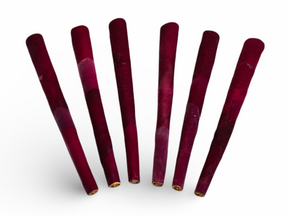 CaliGreenGold Rose Petal King Cones 6-Pack, organic red rolling papers for dry herbs, front view