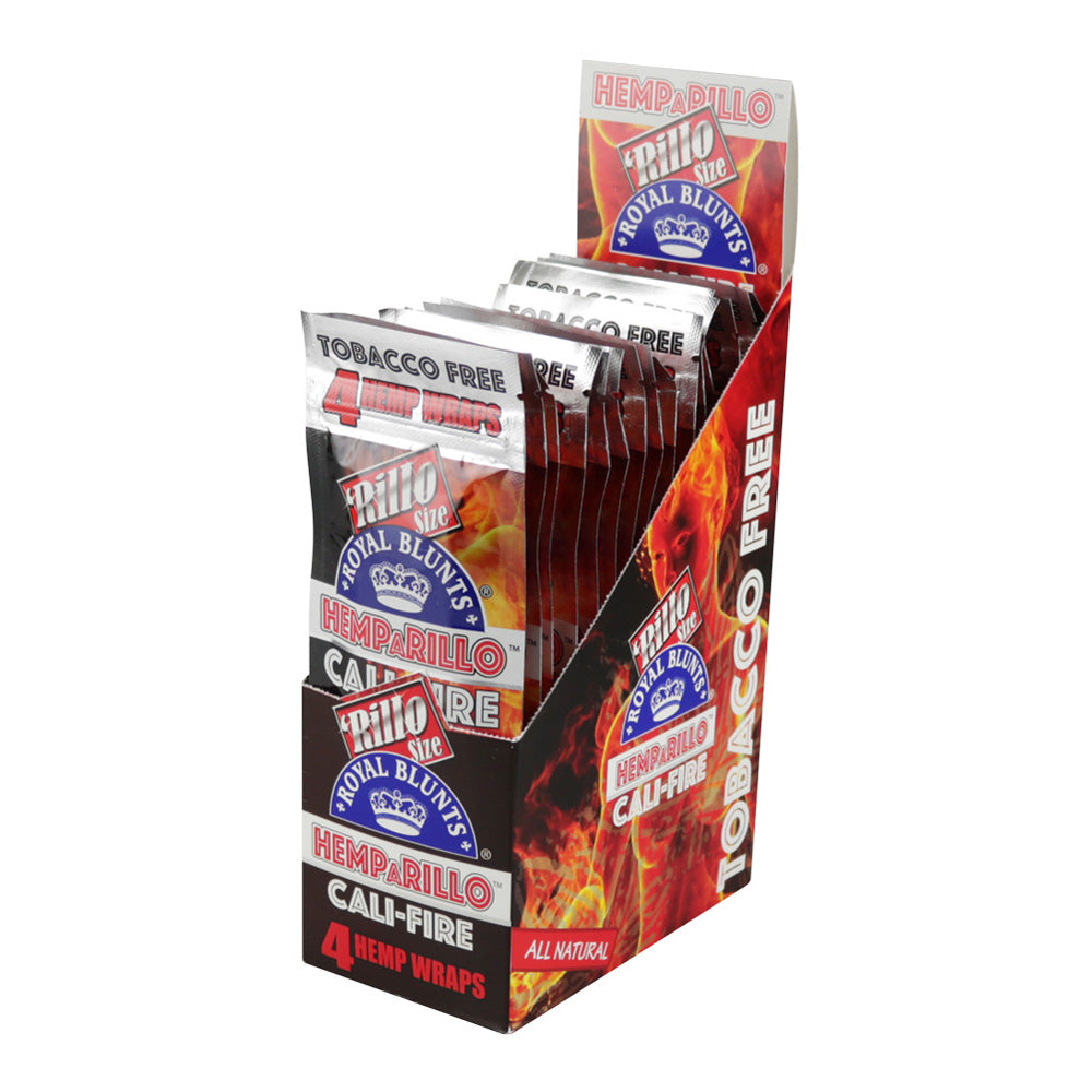 Royal Blunts Hemparillo Hemp Wrap, 4-pack, red packaging with flavoring, front view on white background