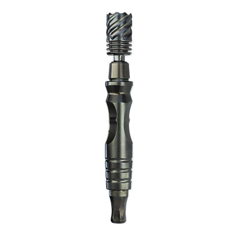 DynaVap HyperDyn shown uncapped from the side angle, revealing the tip chamber and stem profile.