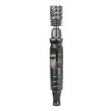 DynaVap HyperDyn Vaporizer in Black with Swirl Pattern Mouthpiece - Front View