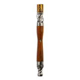 DynaVap WoodWynd Ipe shown with the cap removed, exposing the titanium Helix Tip chamber and wood stem.