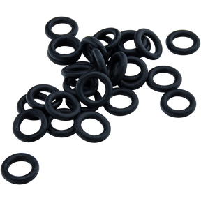 LA Pipes Rubber O-Rings for Pull-Stem Slides, 3 pack, displayed on a seamless black background