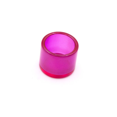 Ruby Insert for 25mm Banger by The Stash Shack, vibrant pink, top view on white background