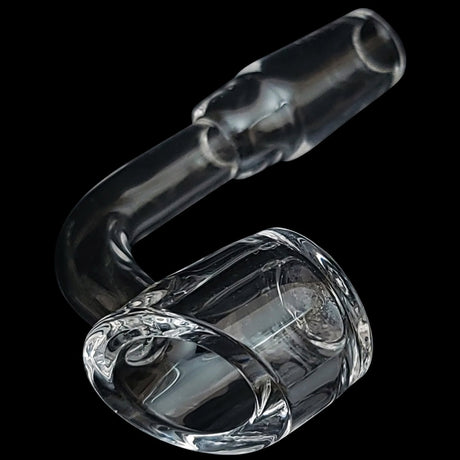 Rupert's Drop Quartz Banger 4mm thick at 90-degree angle, clear male joint for dab rigs