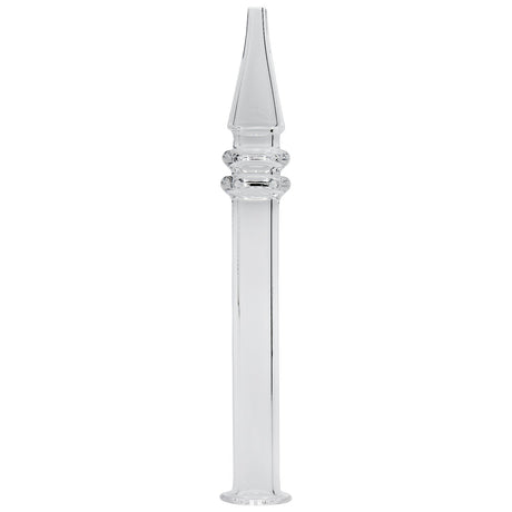 Rupert's Drop Quartz Dab Straw front view, portable 5" length for concentrates