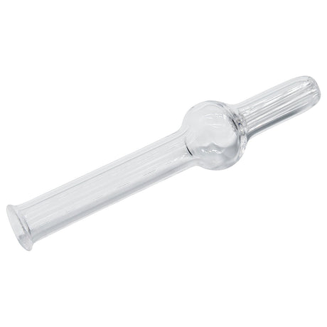 Rupert's Drop Solid Quartz Plasma Vapor Straw - 4.5" Length, 7/16" Diameter, Clear Side View