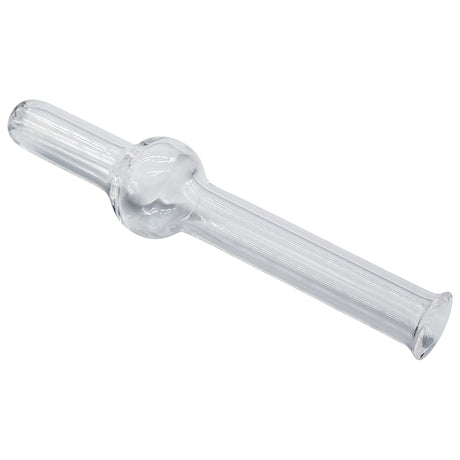 Rupert's Drop Solid Quartz Concentrate Vapor Straw - Clear, 4.5" Length, Angled View