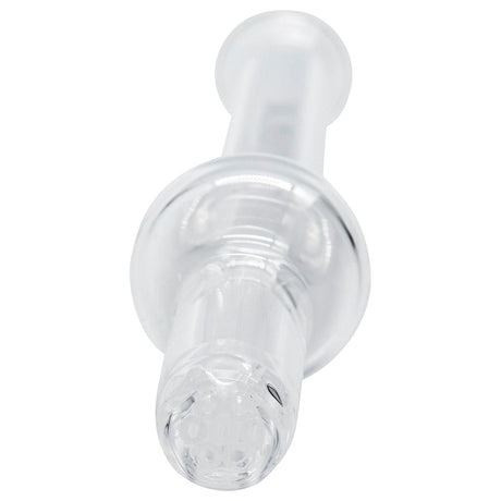 Rupert's Drop Quartz Plasma Vapor Straw, 4.5" Length, Durable Solid Quartz, Top View