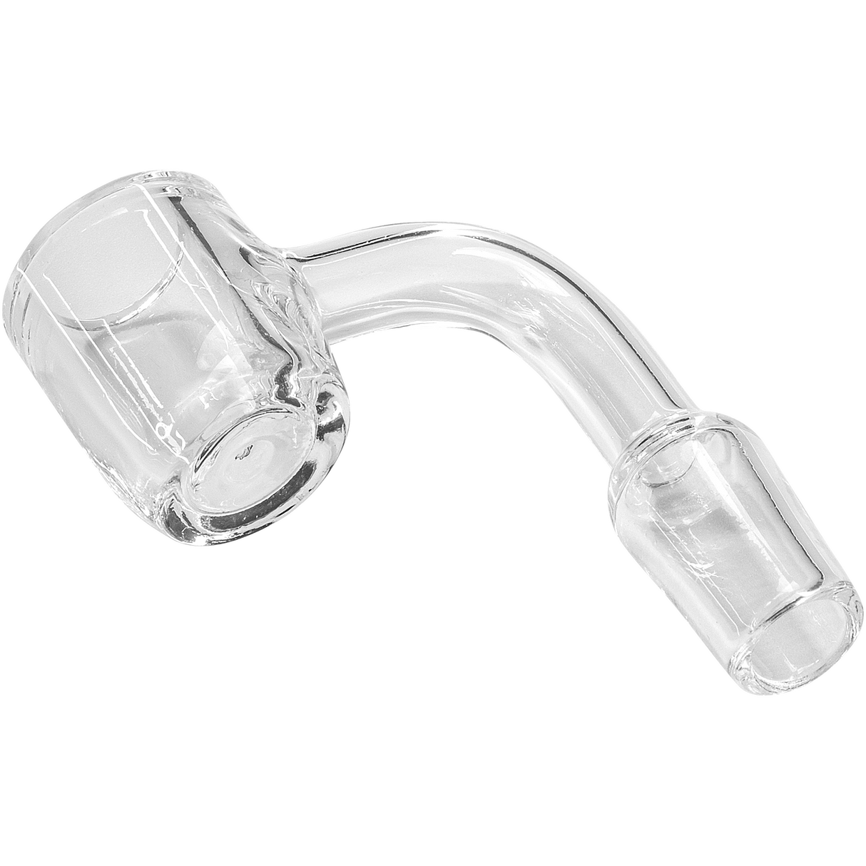 Rupert's Drop Quartz Banger with 4mm Thickness and 90-Degree Angle Side View