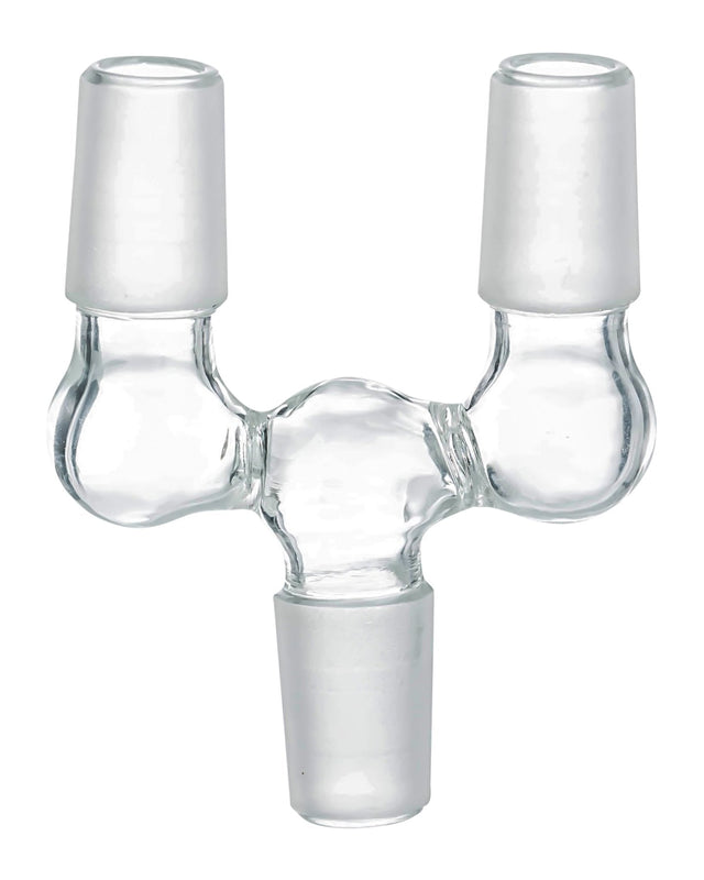 Rupert's Drop Male Double Joint Glass Attachment for Bongs, Borosilicate, 14-19mm
