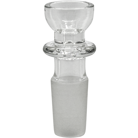 Rupert's Drop clear borosilicate glass snapper bong bowl with frosted joint and ring handle
