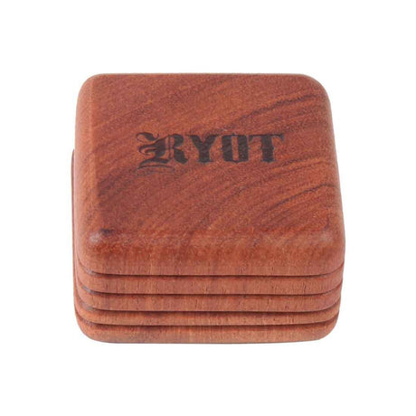RYOT 1905 Rosewood SLIM Grinder front view on white background, compact and portable