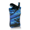 RYOT Acrylic Magnetic Dugout in Blue with Poker and Chillum, Front View, Portable Design