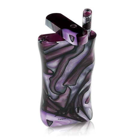 RYOT Acrylic Magnetic Dugout in Purple White with Swirl Design, Front View