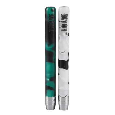 RYOT Acrylic Tasters 6-Pack in assorted colors, chillum design, front view on white background