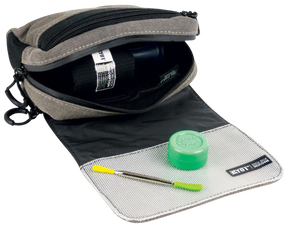 RYOT Piper SmellSafe Case open view showing interior with accessories