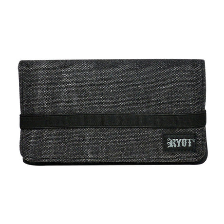 RYOT Roller Wallet in Black - Front View Smell-Proof Case for Travel