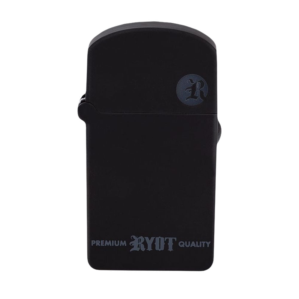 RYOT VERB 510 Battery in Black - 650mAh compact vape battery with USB charger, front view