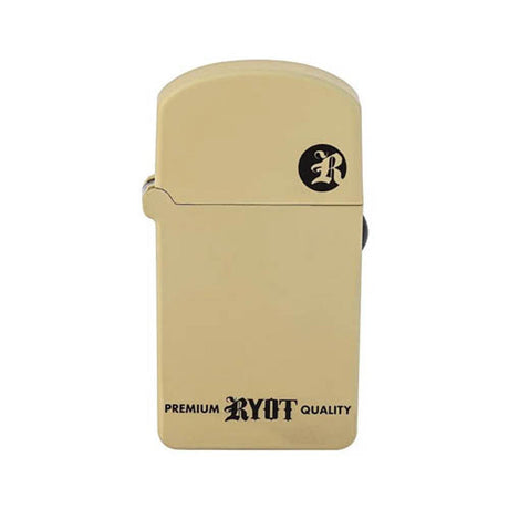 RYOT Verb 510 Oil Vape in Cream, Front View, Portable Design for Concentrates