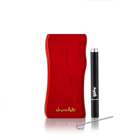 RYOT x Chocolate Red Maple Dugout with Aluminum One-Hitter, Front View on White Background