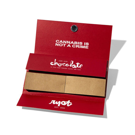 RYOT x Chocolate Hemp Rolling Papers with Grinder, King Size - 16 Pack Display
