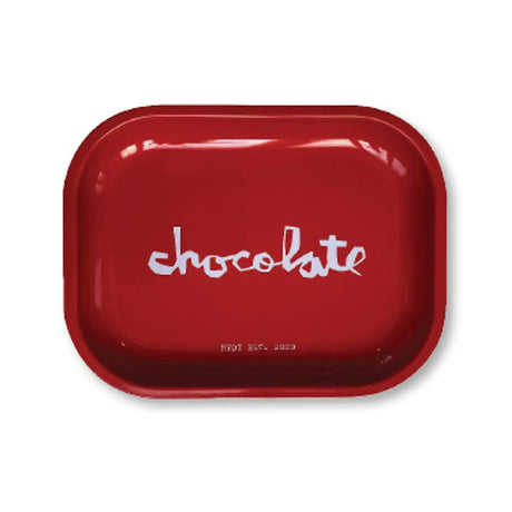 RYOT x Chocolate Tin Rolling Tray in Red - Top View