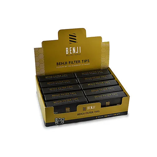 Benji Glass Filter Tips with rolling papers